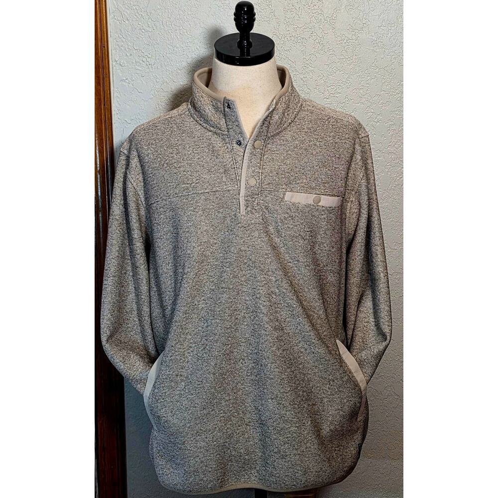 NWT Eddie Bauer Quarter Snap Fleece Pullover Gray Mens XL Sweater